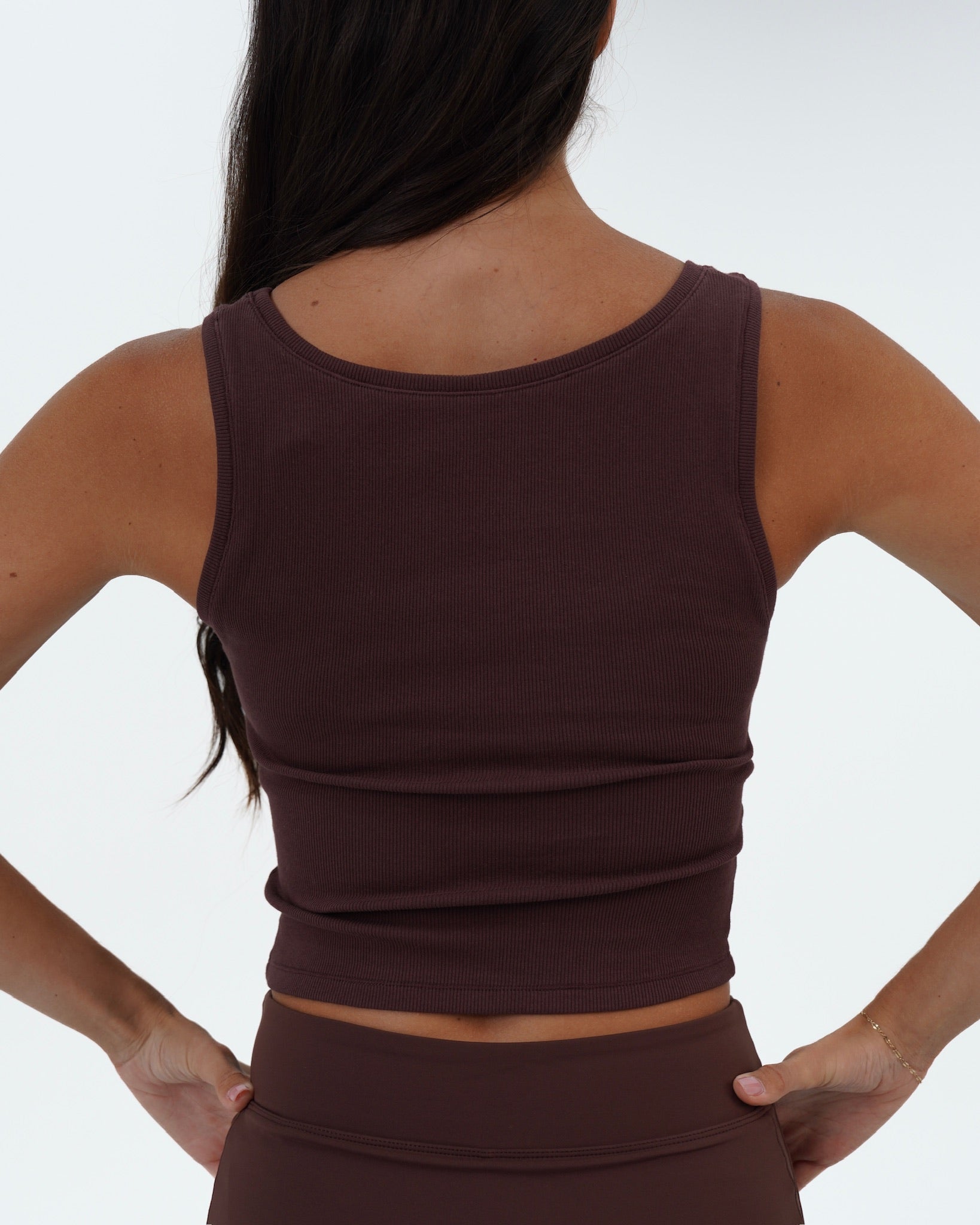 Signature Cotton Patch Tank - Mocha Brown & Wild Side