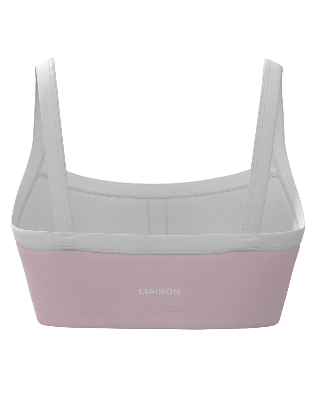 Basic Contrast Bra - Soft Pink & White