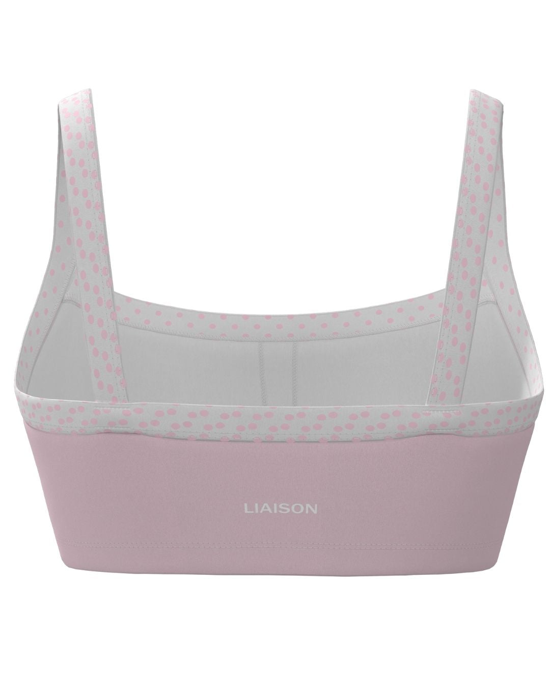 Basic Contrast Bra - Soft Pink & White Polka Dots