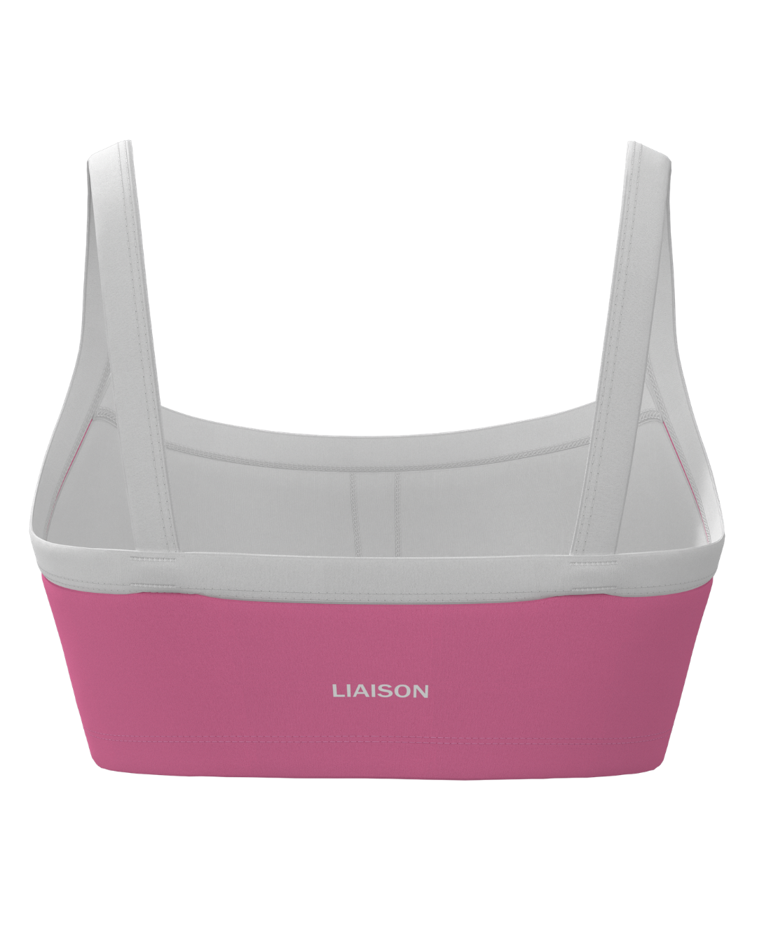 Basic Contrast Bra - Passion Pink & White