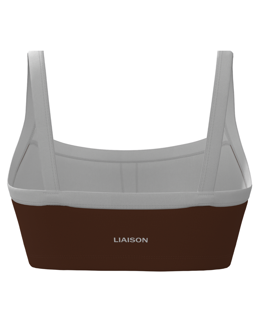 Basic Contrast Bra - Mocha Brown & White