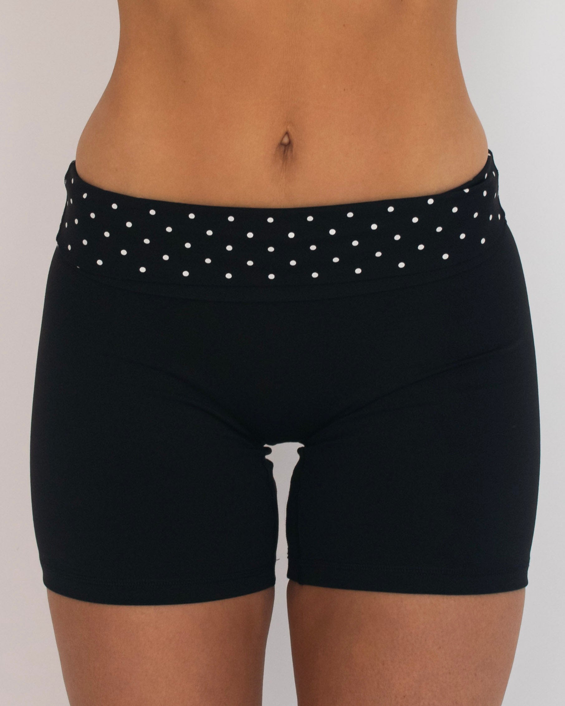 Layered Sculpt Short - Black & White Polka Dots