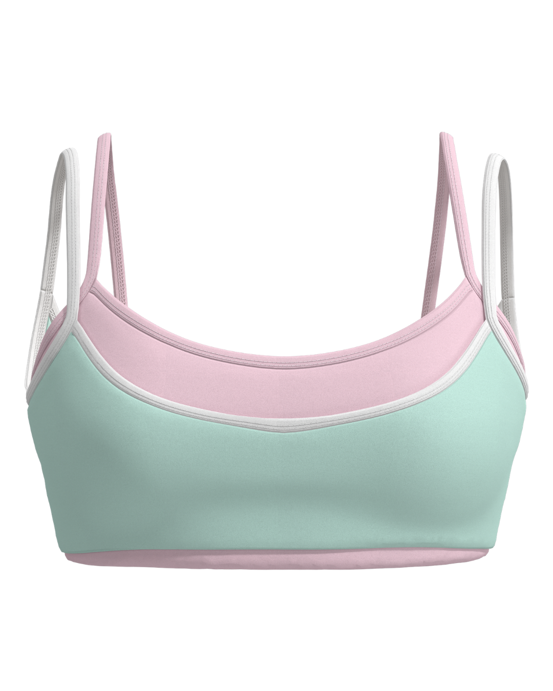 Double Layer Scoop Bra - Breeze