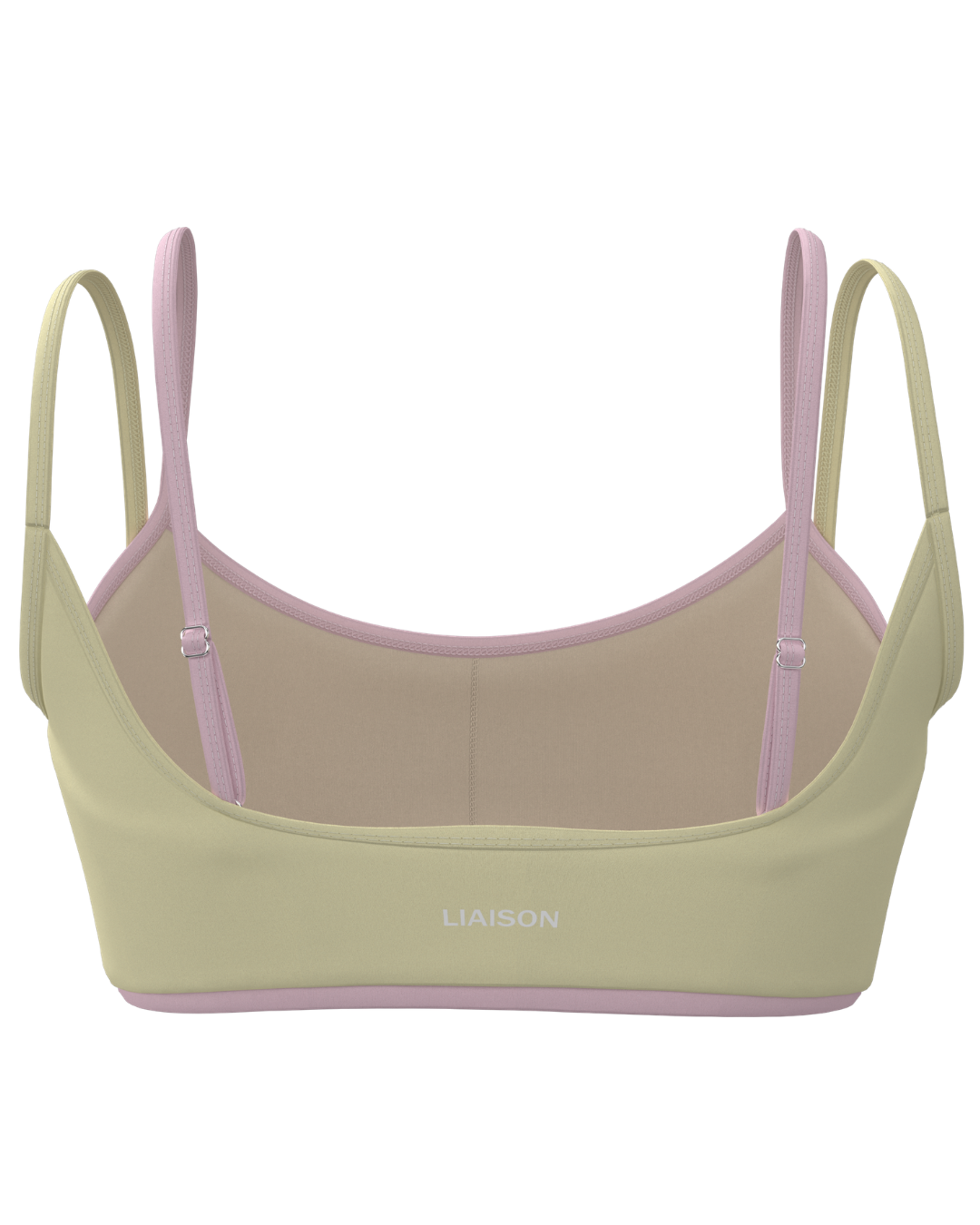 Double Layer Scoop Bra - Daylight & Soft Pink