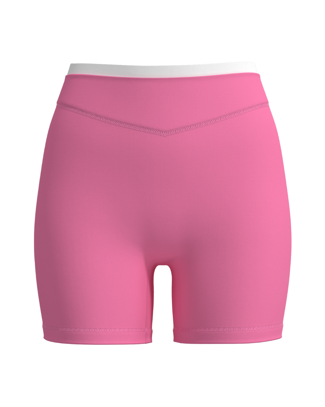 Layered Sculpt Short - Passion Pink & White