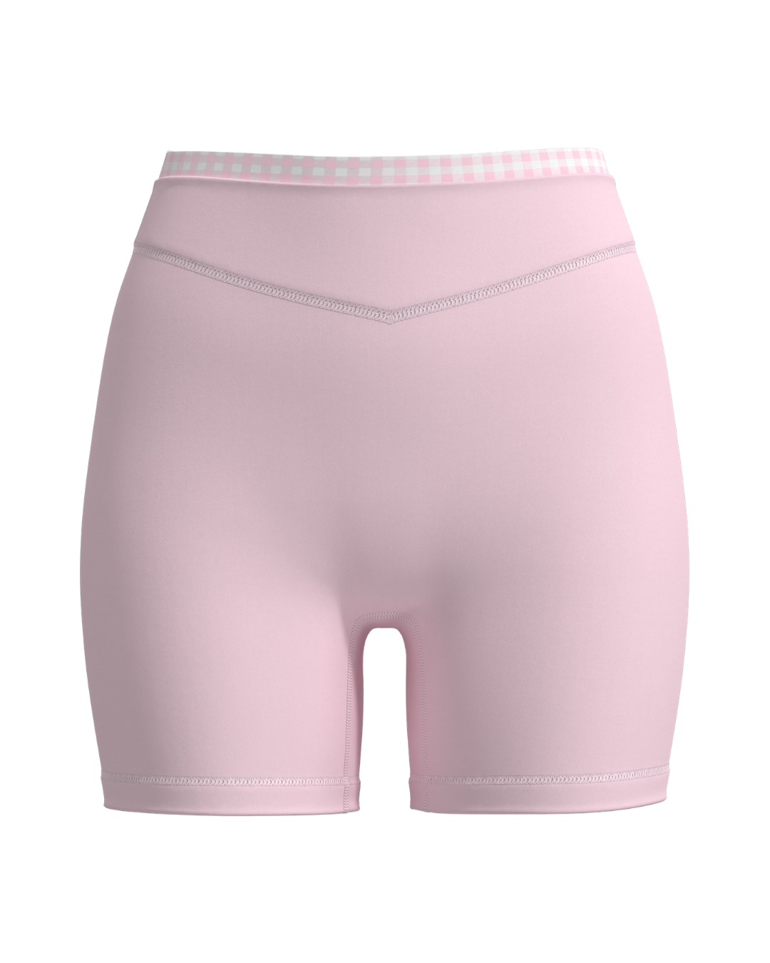 Layered Sculpt Short - Soft Pink & Gingham