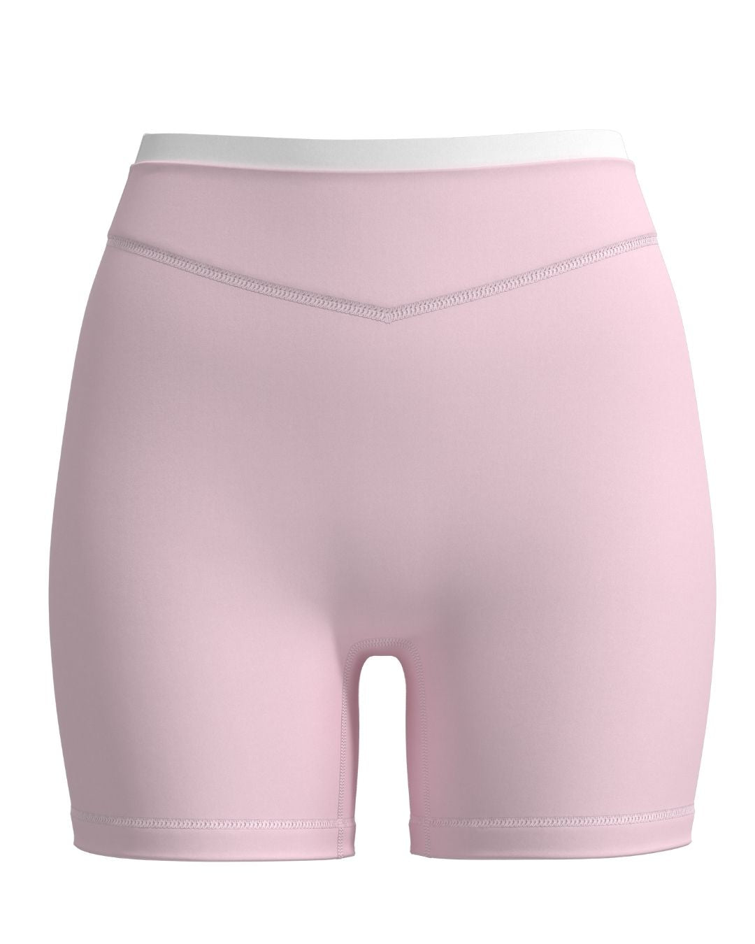 Layered Sculpt Short - Soft Pink & White