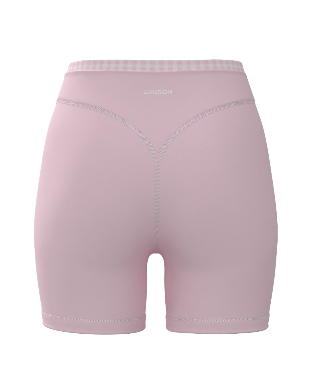 Layered Sculpt Short V1 - Soft Pink & Gingham
