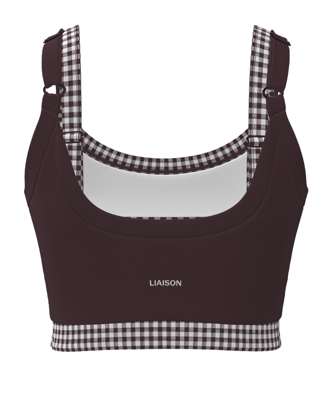 Full Scoop Double Layer Bra - Chocolate Cherry & Gingham