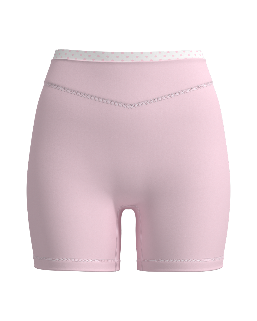 Layered Sculpt Short - Soft Pink & White Polka Dots
