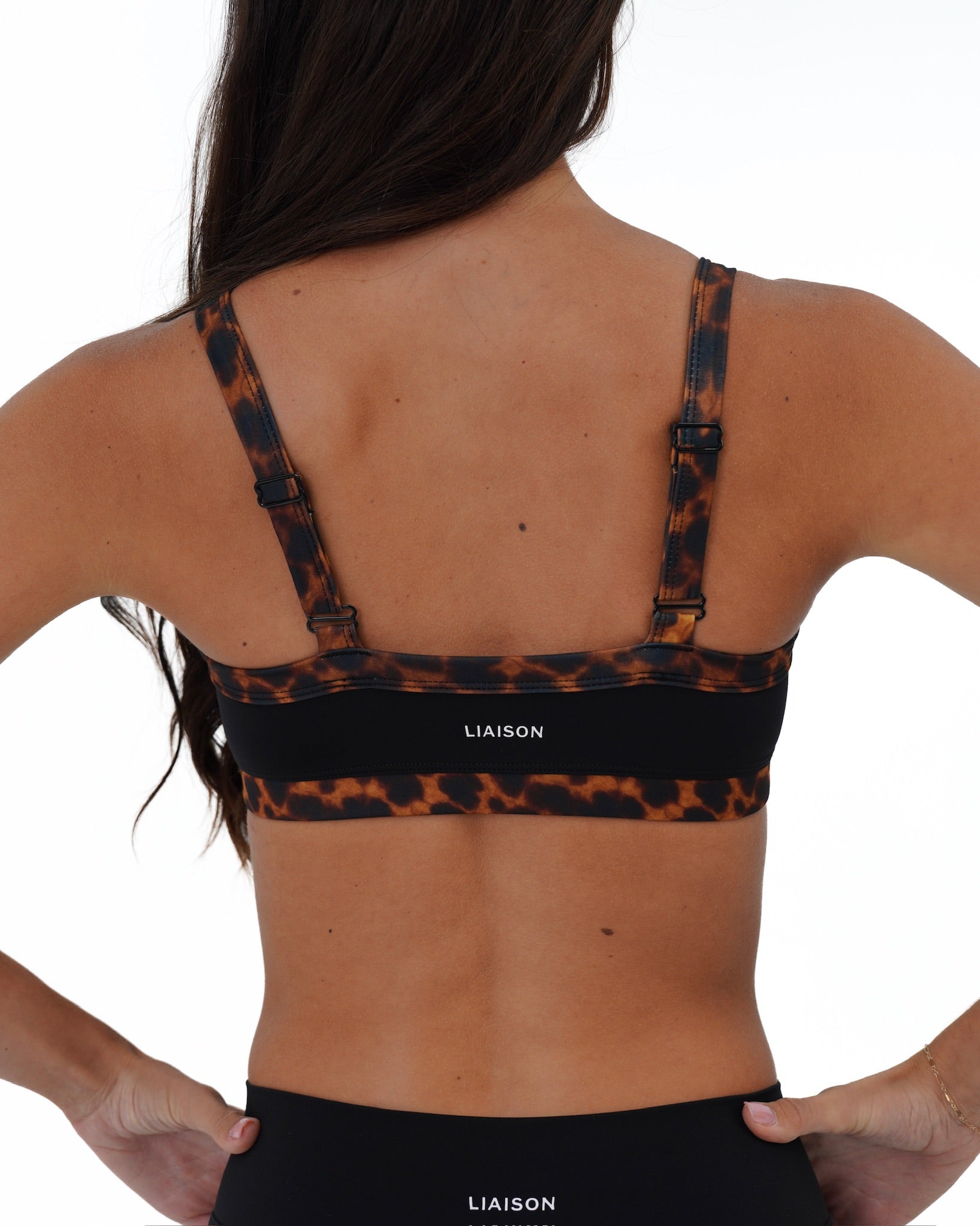 Contrast Bra - Black & Tortoise