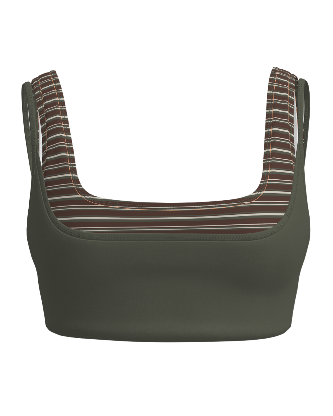 Double Layer Core Bra - Palm & Trailside Stripes