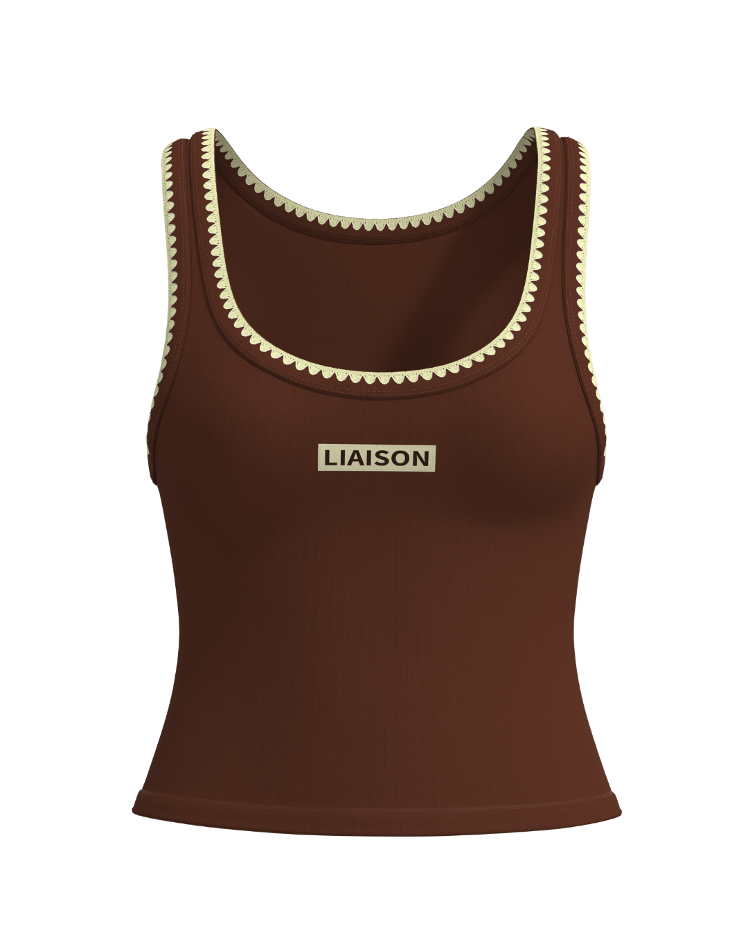Signature Cotton Patch Tank - Mocha Brown & Daylight