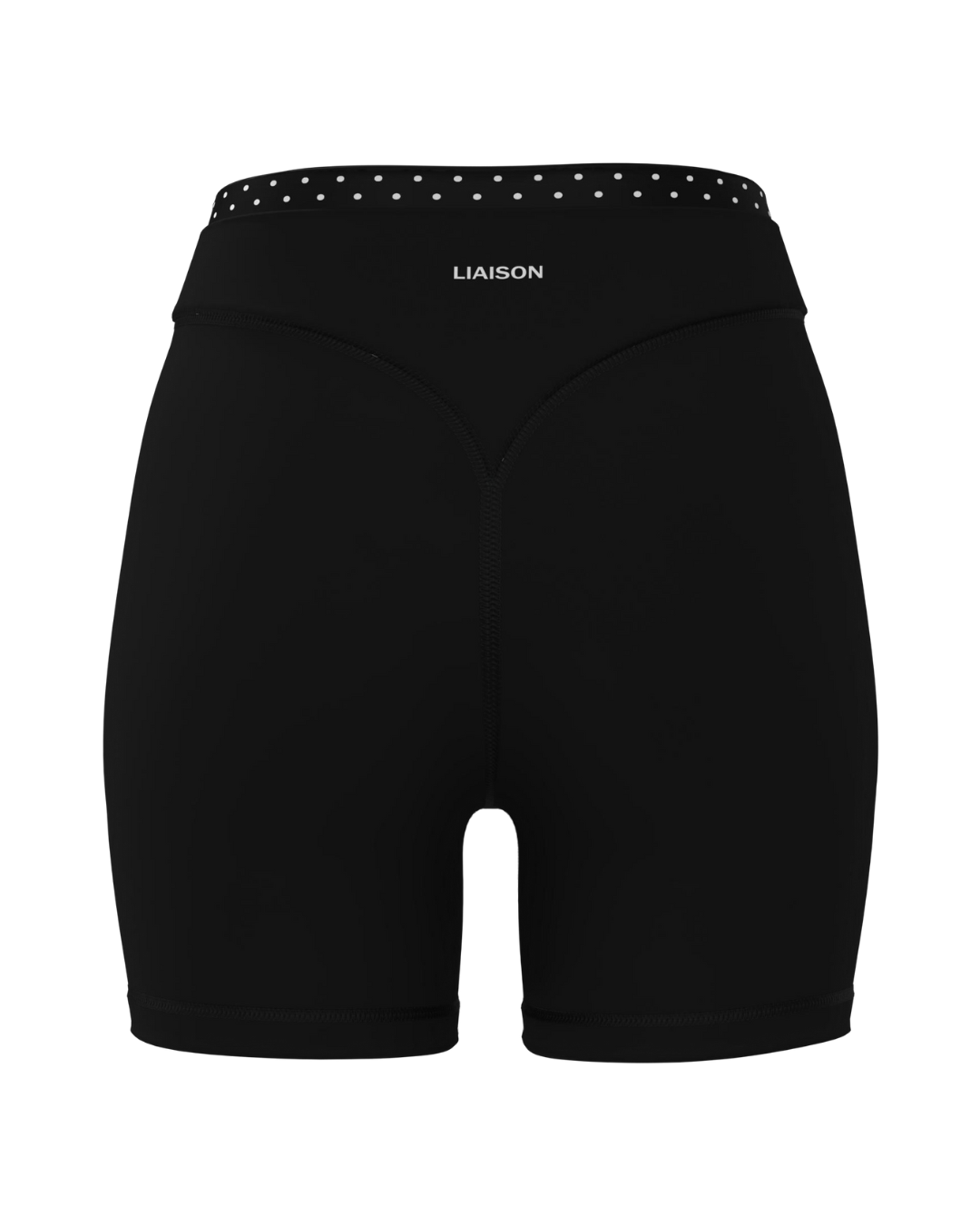 Layered Sculpt Short - Black & White Polka Dots