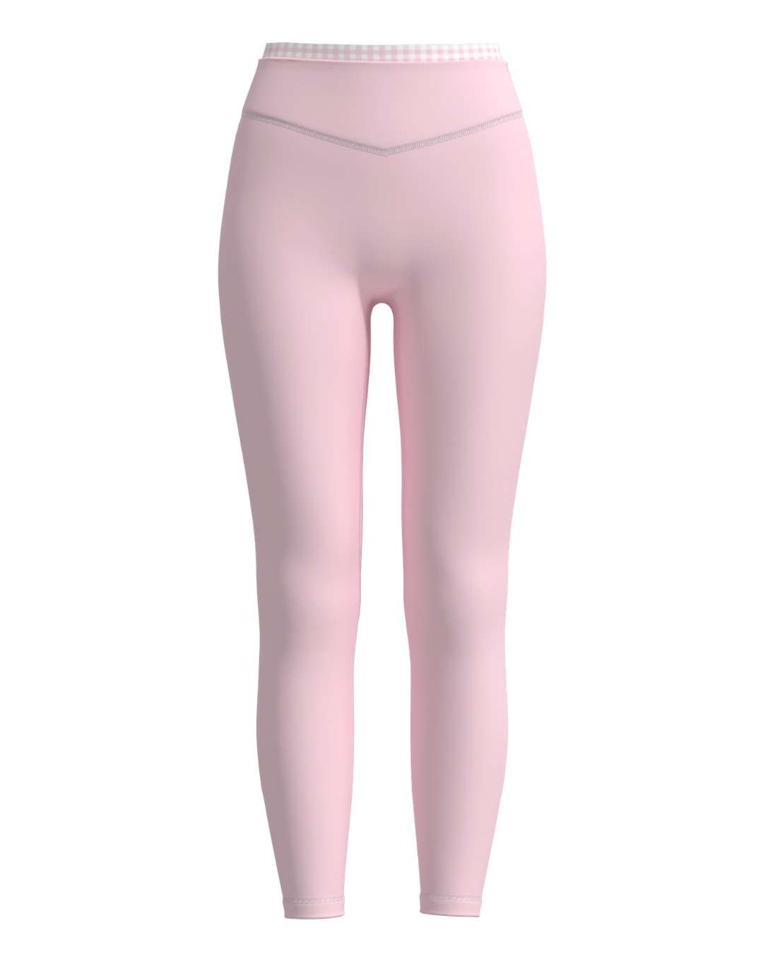 Layered Sculpt Pant - Soft Pink & Gingham