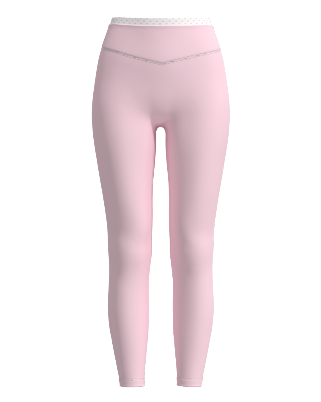 Layered Sculpt Pant - Soft Pink & White Polka Dots