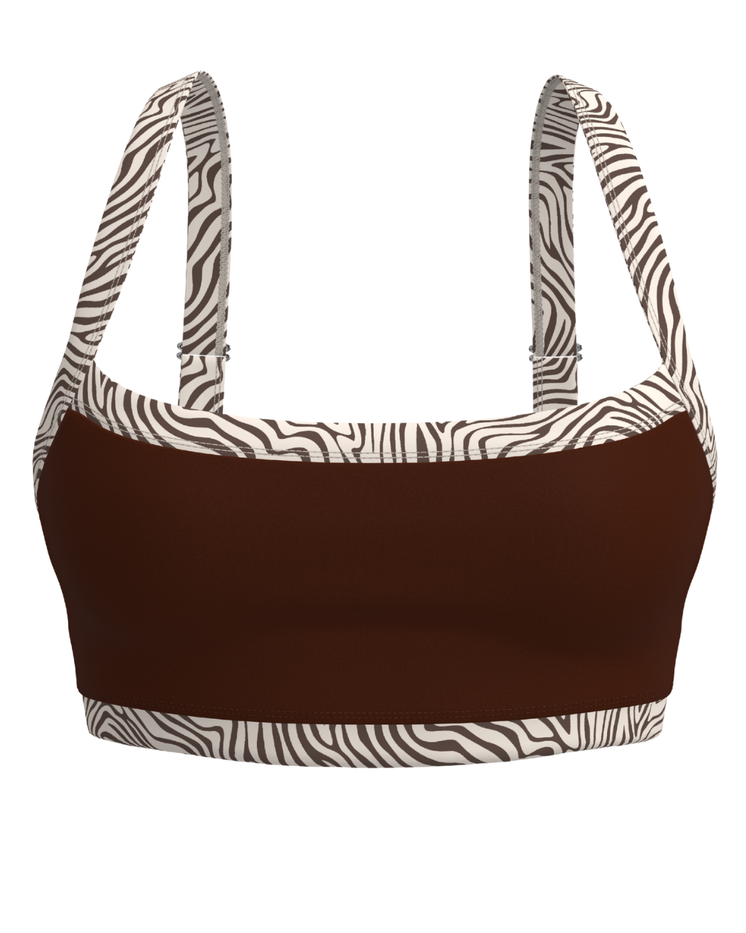 Contrast Bra - Mocha Brown & Safari