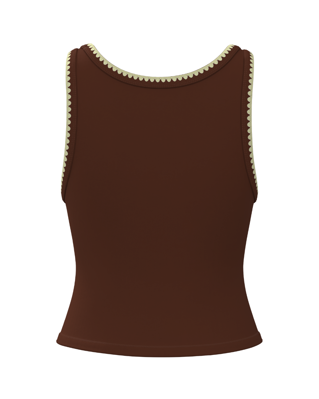 Signature Cotton Patch Tank - Mocha Brown & Daylight