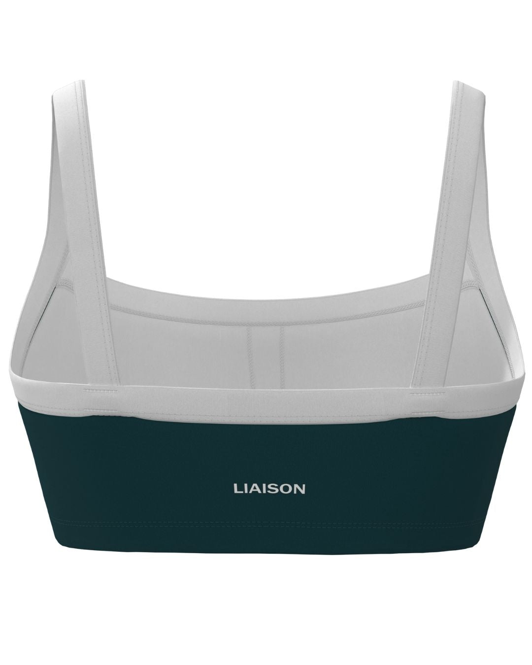 Basic Contrast Bra - Deep Teal & White