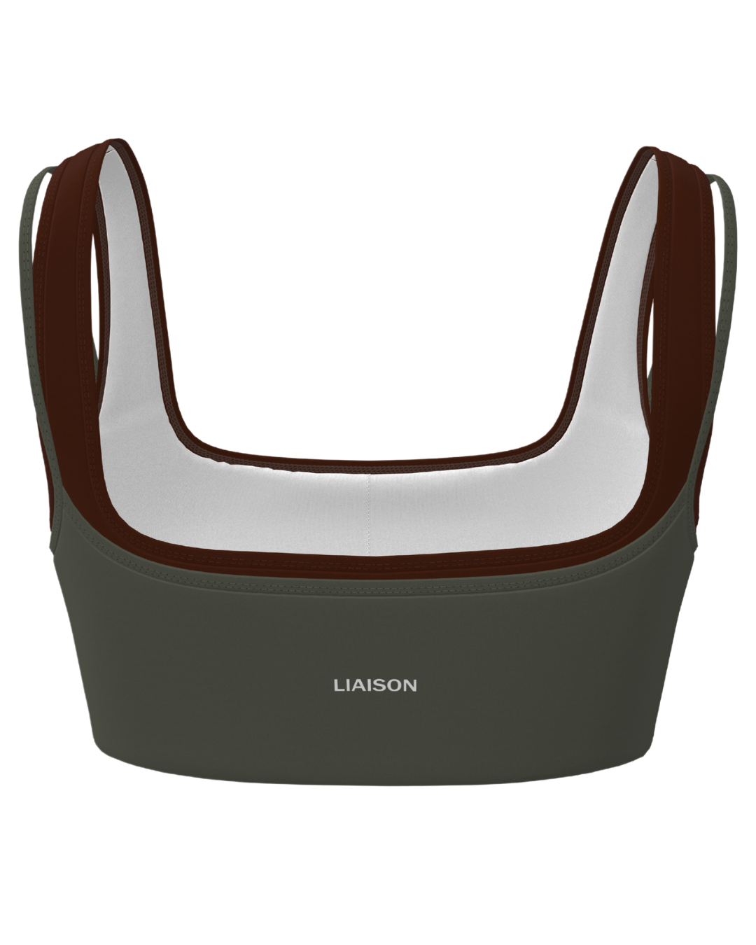 Double Layer Core Bra - Palm & Mocha Brown