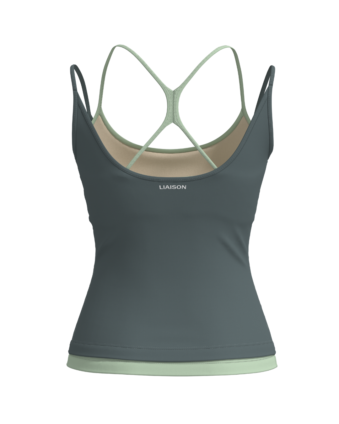 Double Layer Sporty Tank - Lagoon & Mint