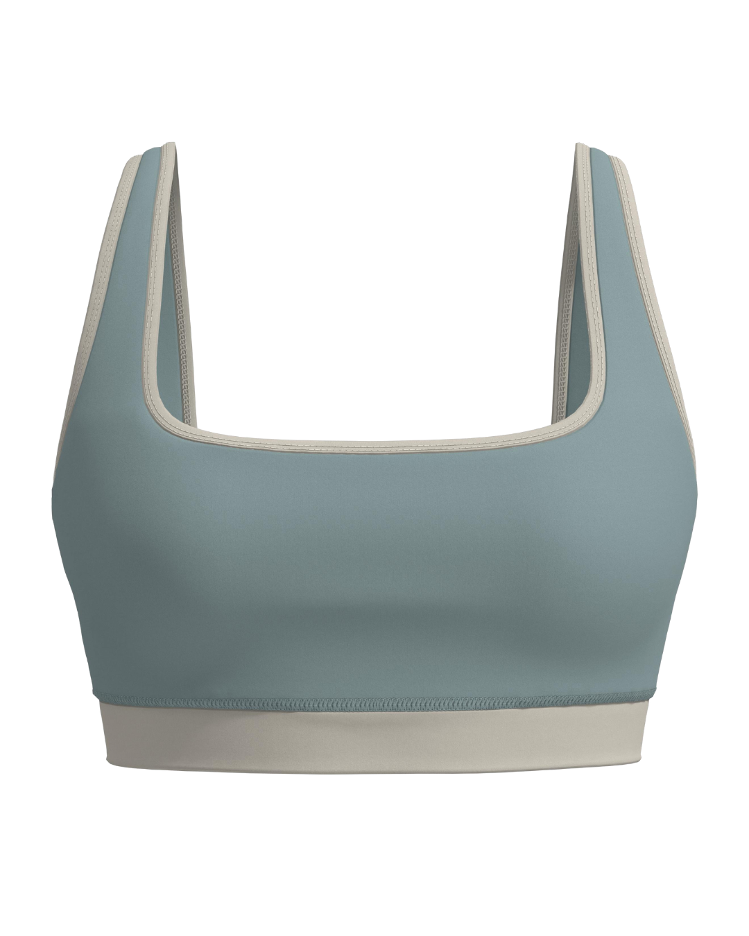Supportive Contrast Bra - Icey Blue & Sand