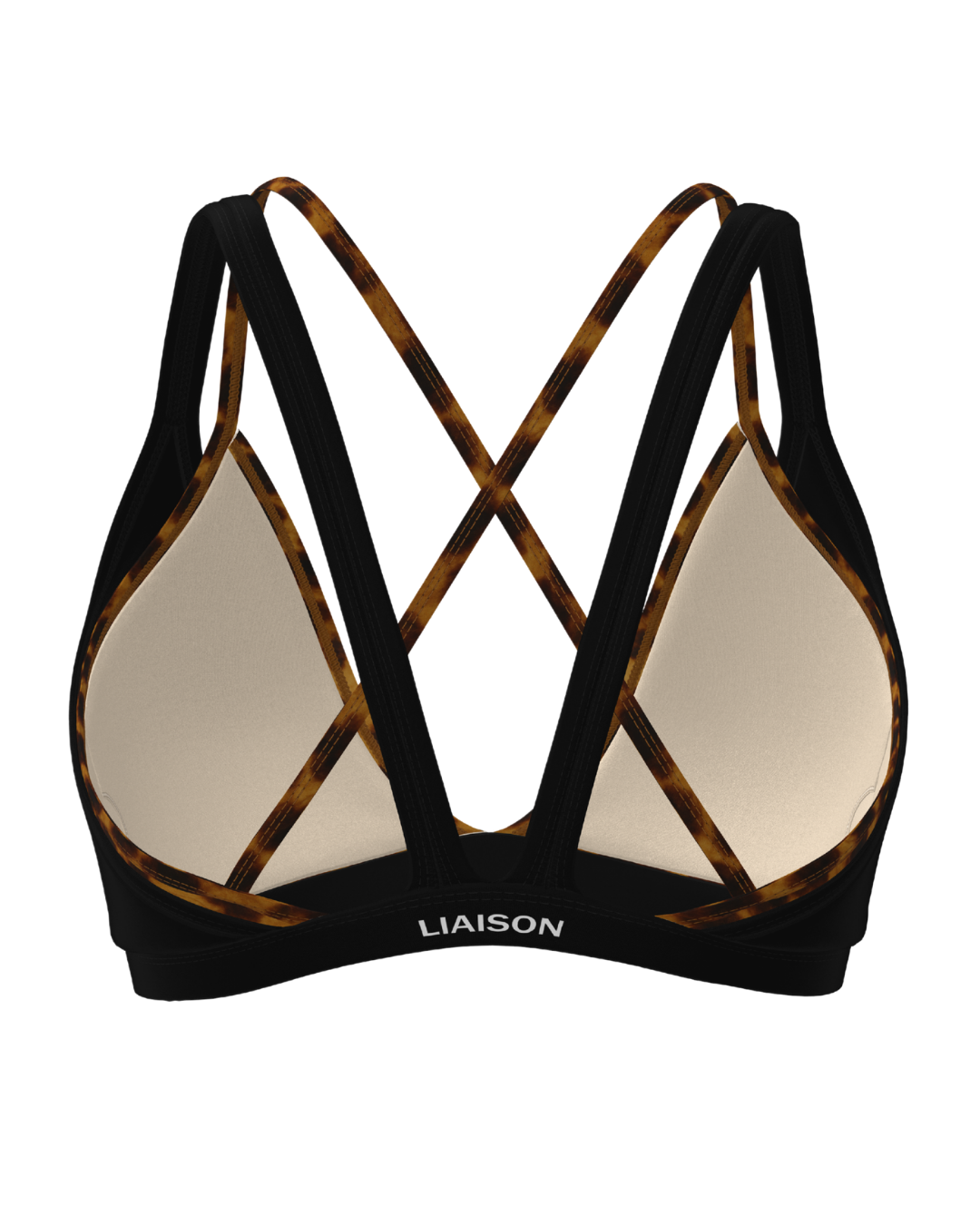 Double Layer Pulse Bra - Black & Tortoise