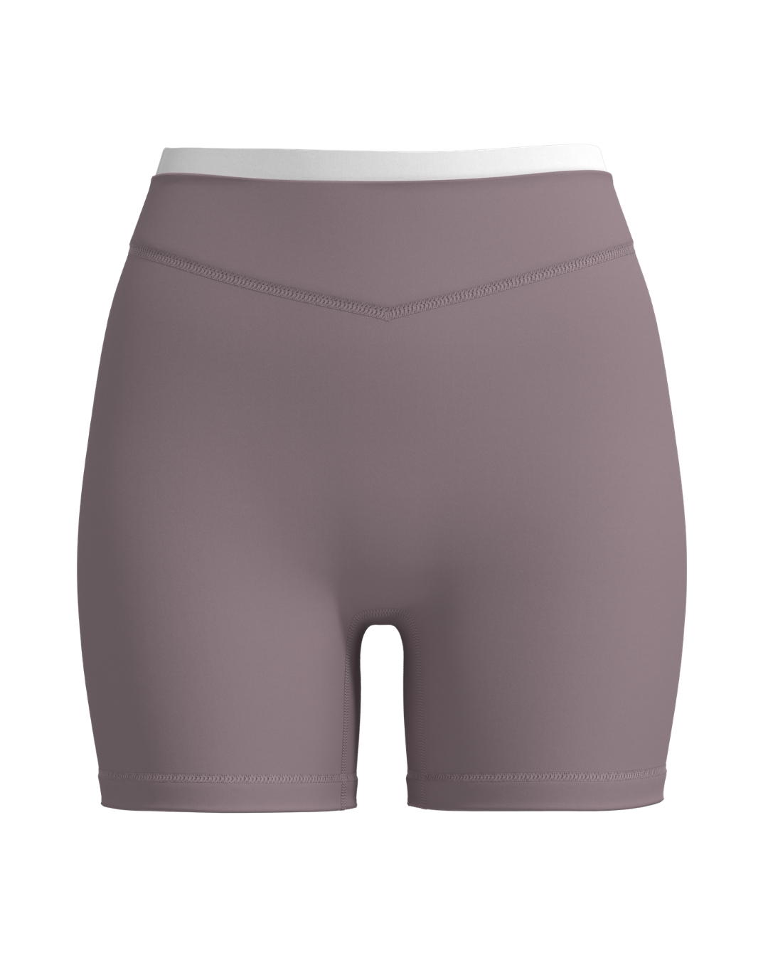 Layered Sculpt Short - Mauve & White