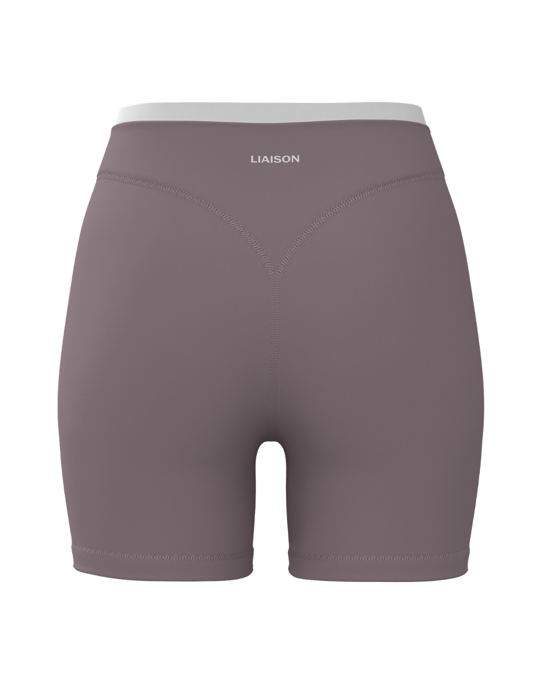 Layered Sculpt Short - Mauve & White