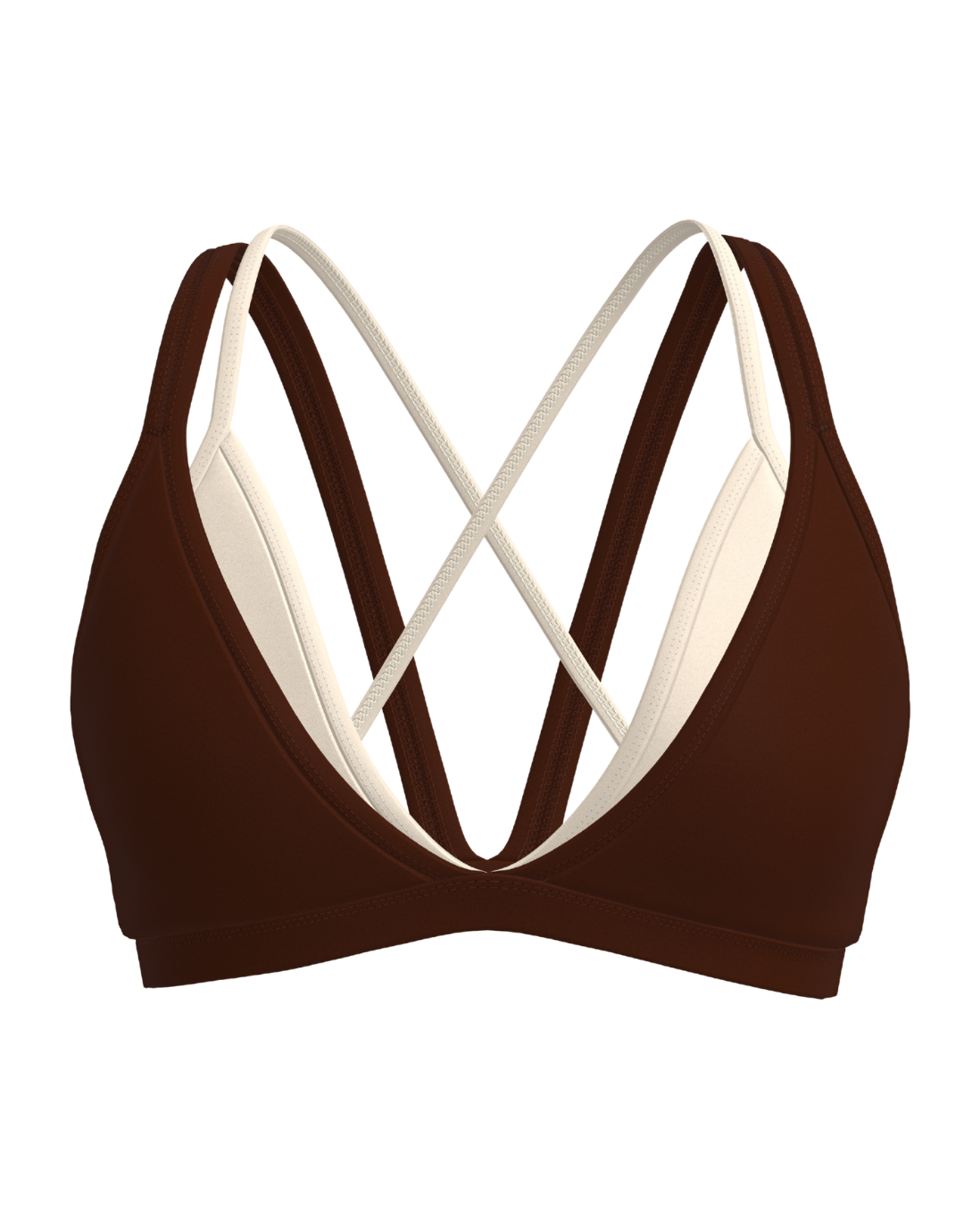 Double Layer Pulse Bra - Mocha Brown & Sand