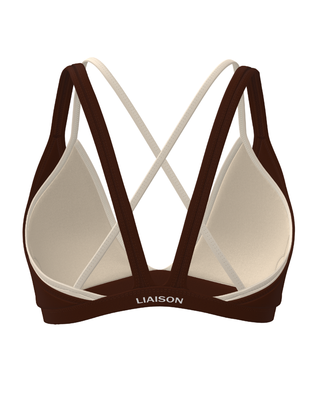 Double Layer Pulse Bra - Mocha Brown & Sand