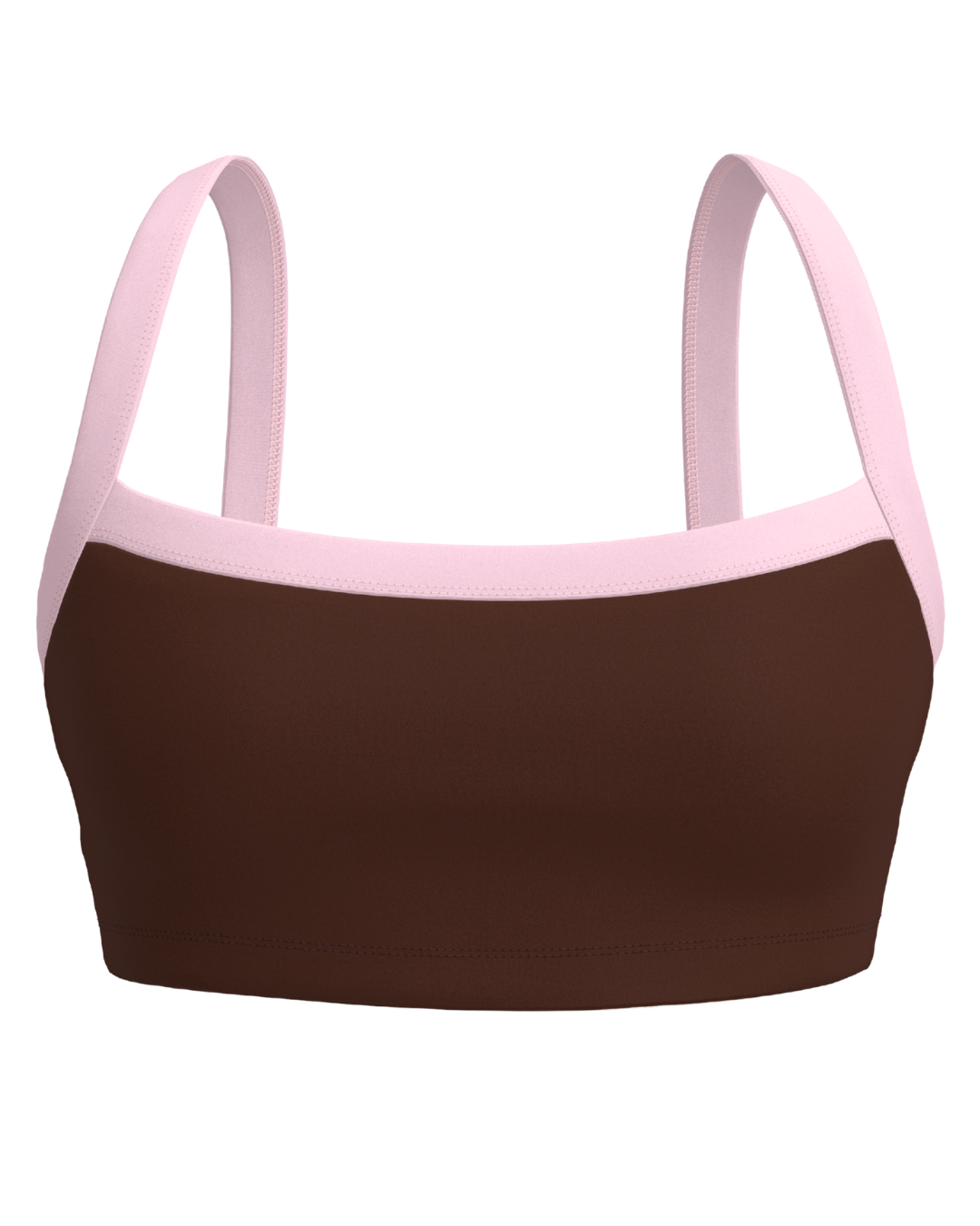 PRE-ORDER - Basic Contrast Bra - Mocha Brown & Soft Pink