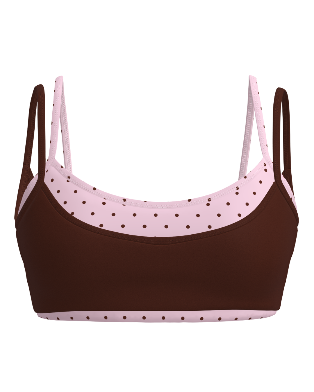 PRE-ORDER - Double Layer Scoop Bra - Rosette