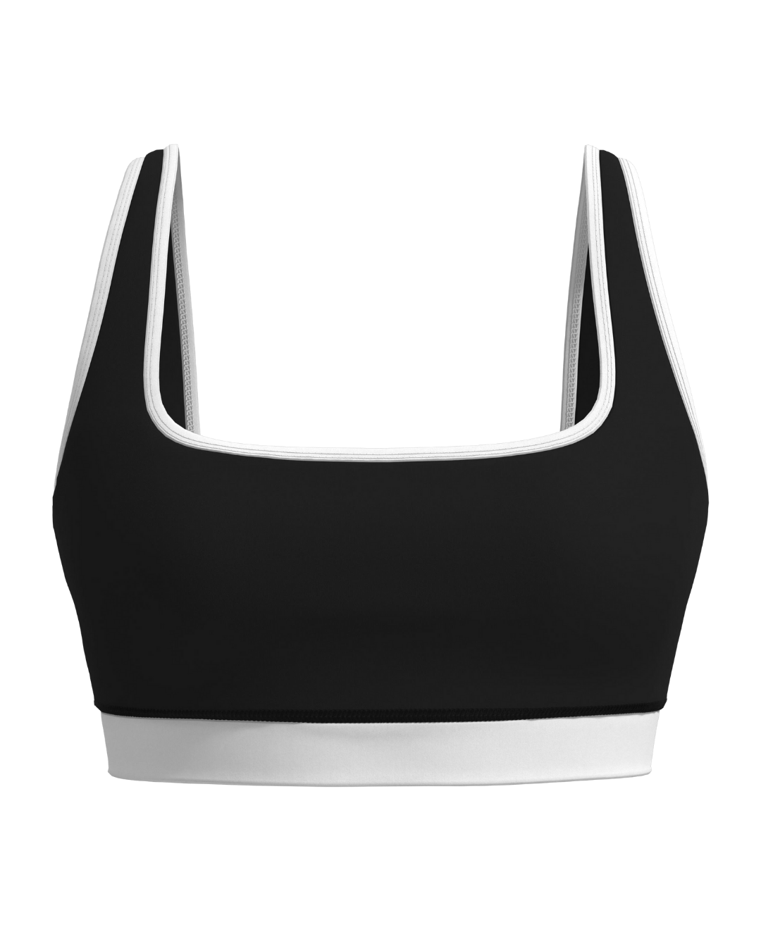 Supportive Contrast Bra - Black & White