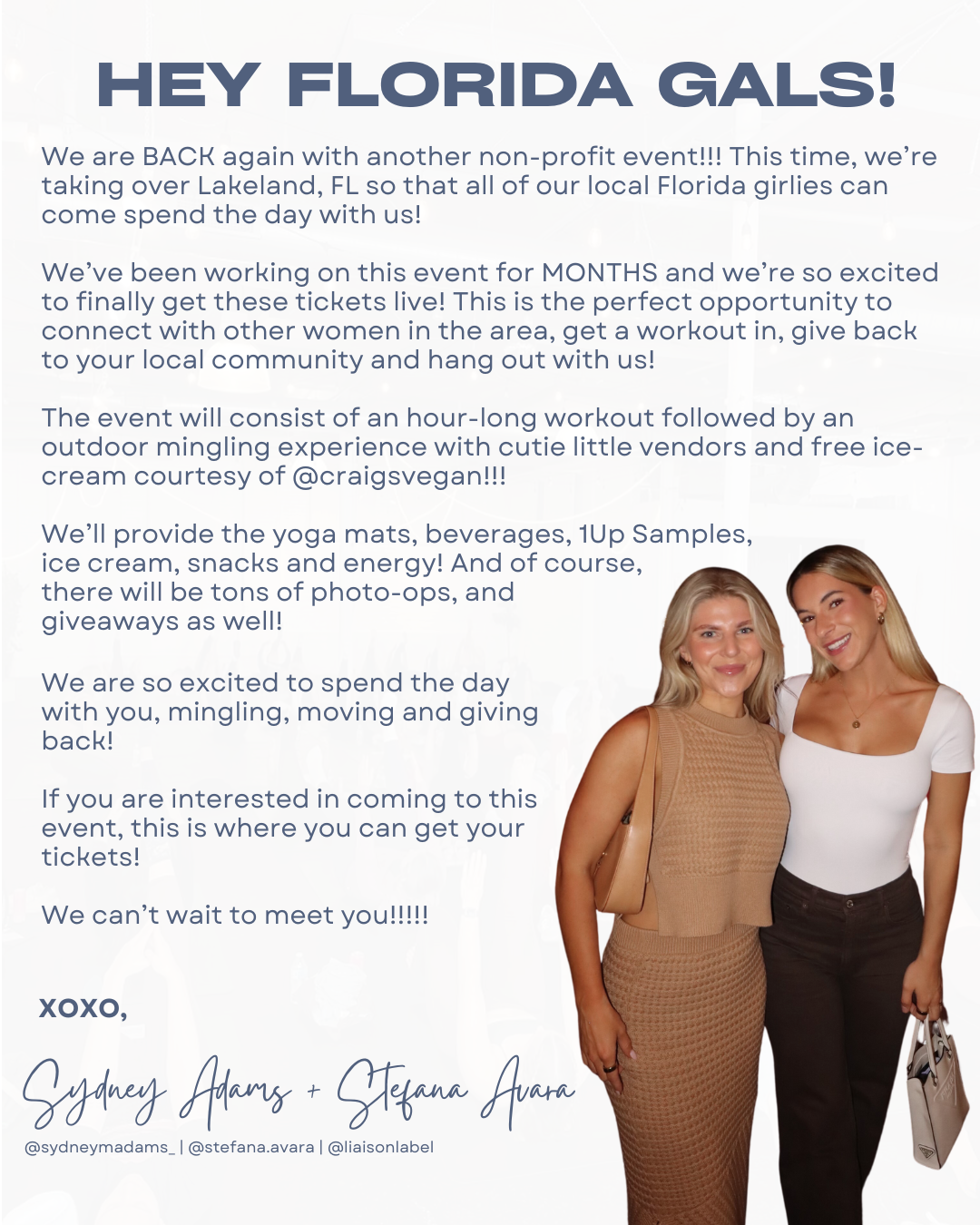 TAMPA/LAKELAND/ORLANDO- Liaison x Sydney Adams Non-Profit Event Ticket
