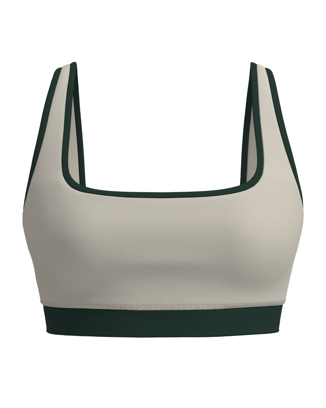 Supportive Contrast Bra - Sand & Pine