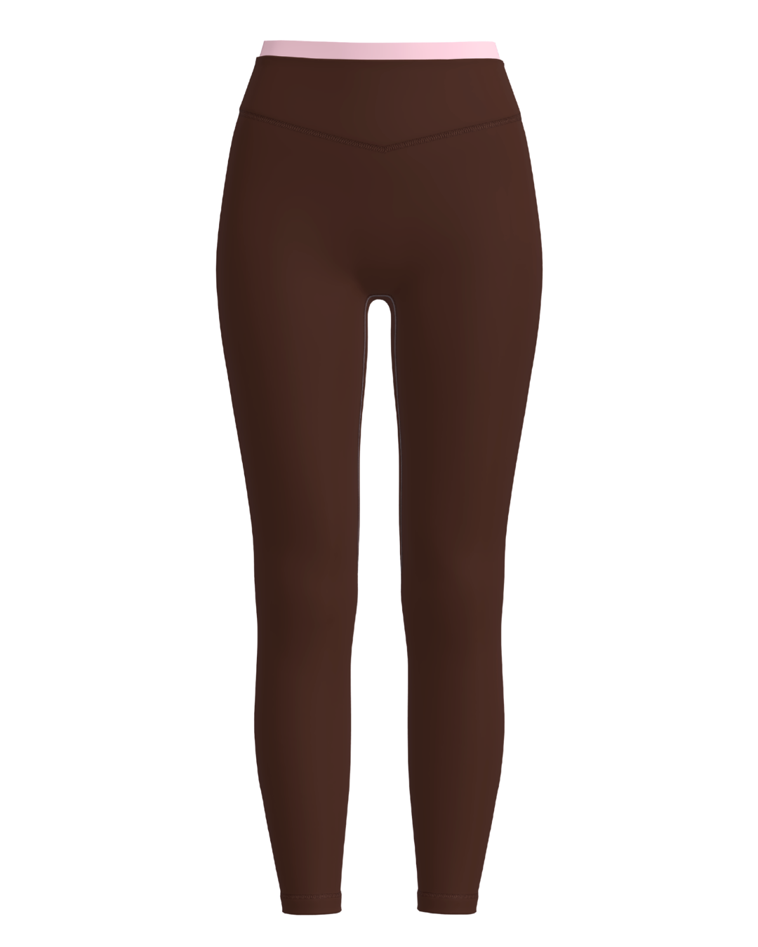PRE-ORDER - Layered Sculpt Pant - Mocha Brown & Soft Pink