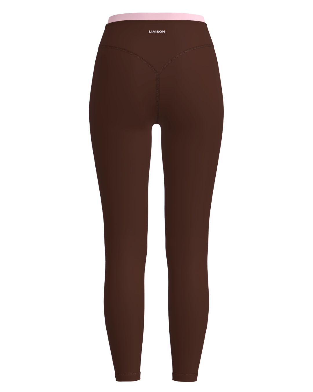 PRE-ORDER - Layered Sculpt Pant - Mocha Brown & Soft Pink