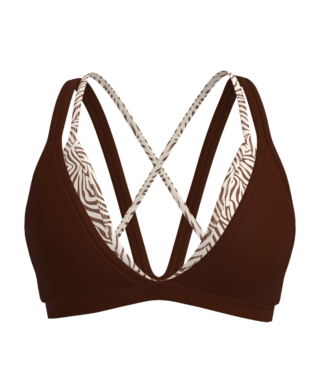 Double Layer Pulse Bra - Mocha Brown & Safari