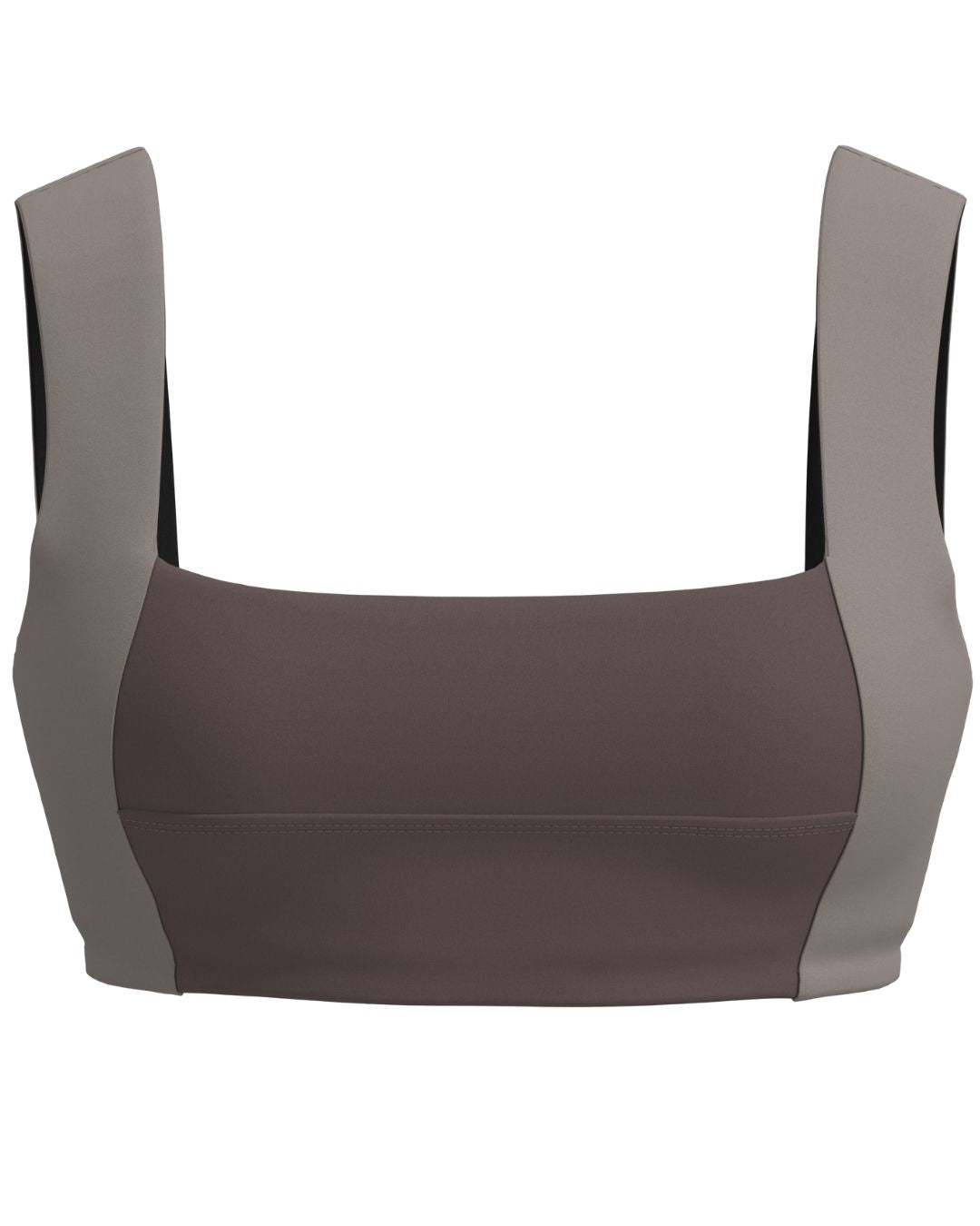 Luxe Square Neck Bra - Ash Brown & Truffle