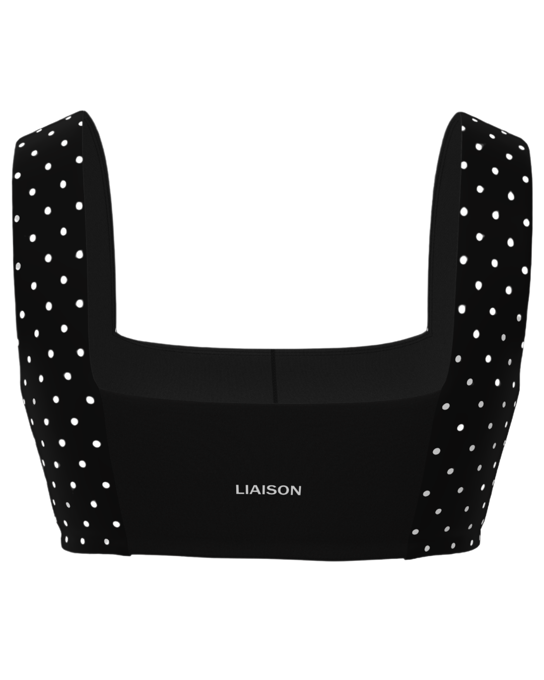 PRE-ORDER - Luxe Square Neck Bra - Black & White Polka Dots