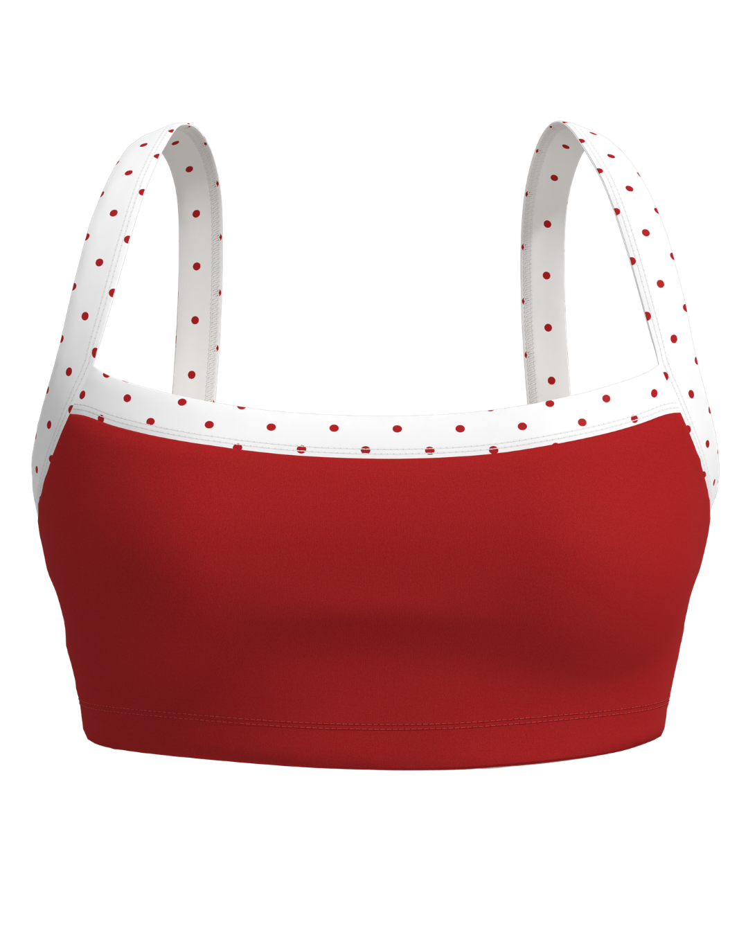 Basic Contrast Bra - Kiss & White Polka Dots