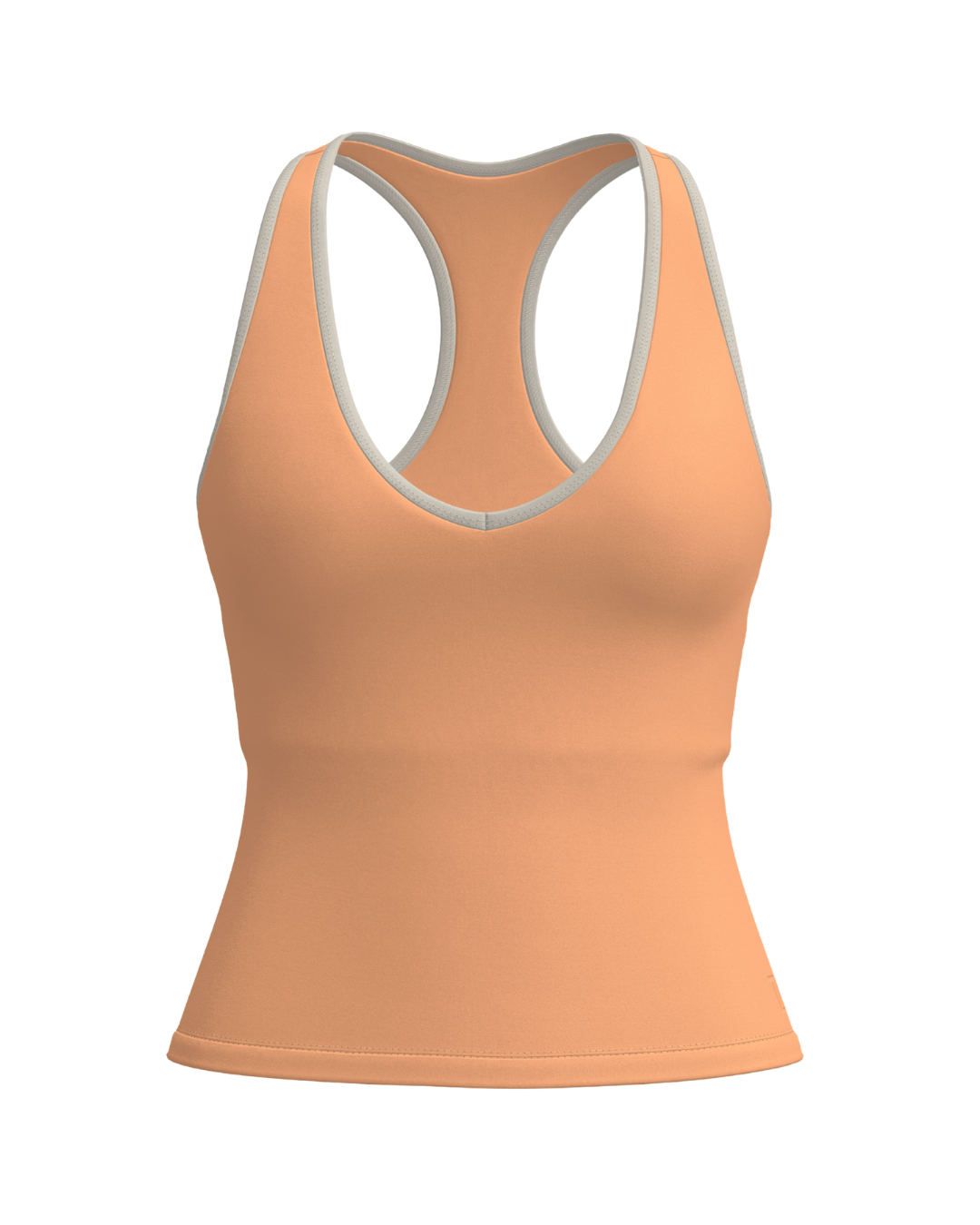 Sporty Racer Tank - Apricot & Sand
