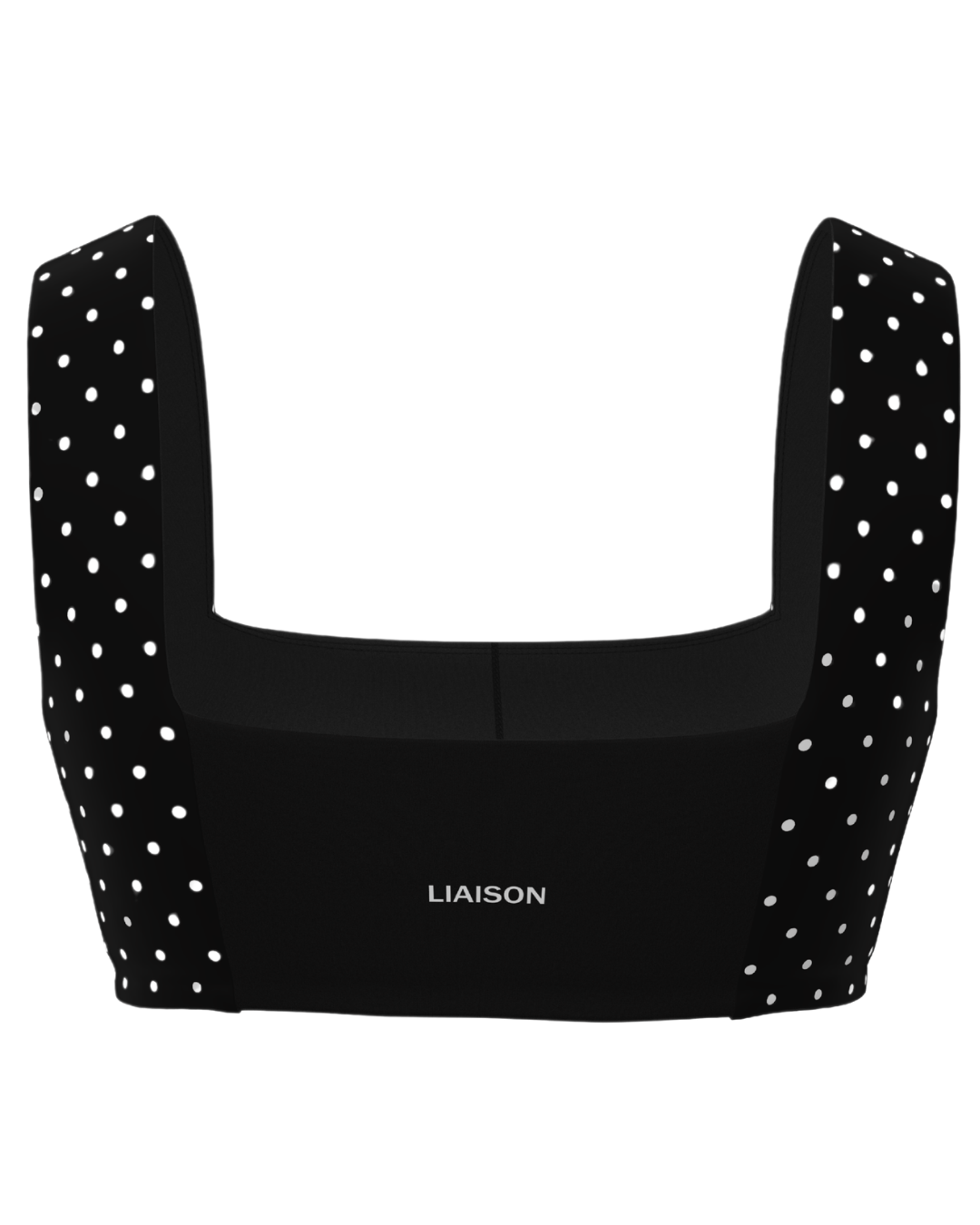 Luxe Square Neck Bra - Black & White Polka Dots