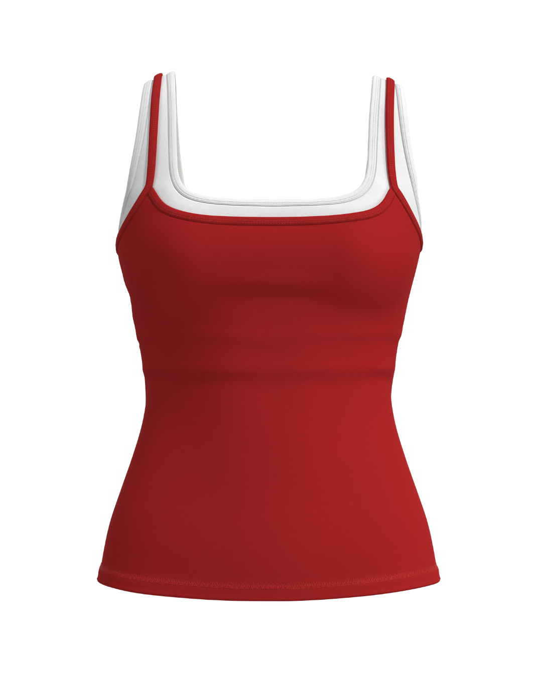 Double Layer Core Tank - Kiss & White