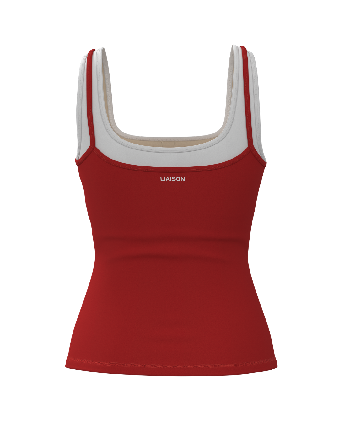 Double Layer Core Tank - Kiss & White