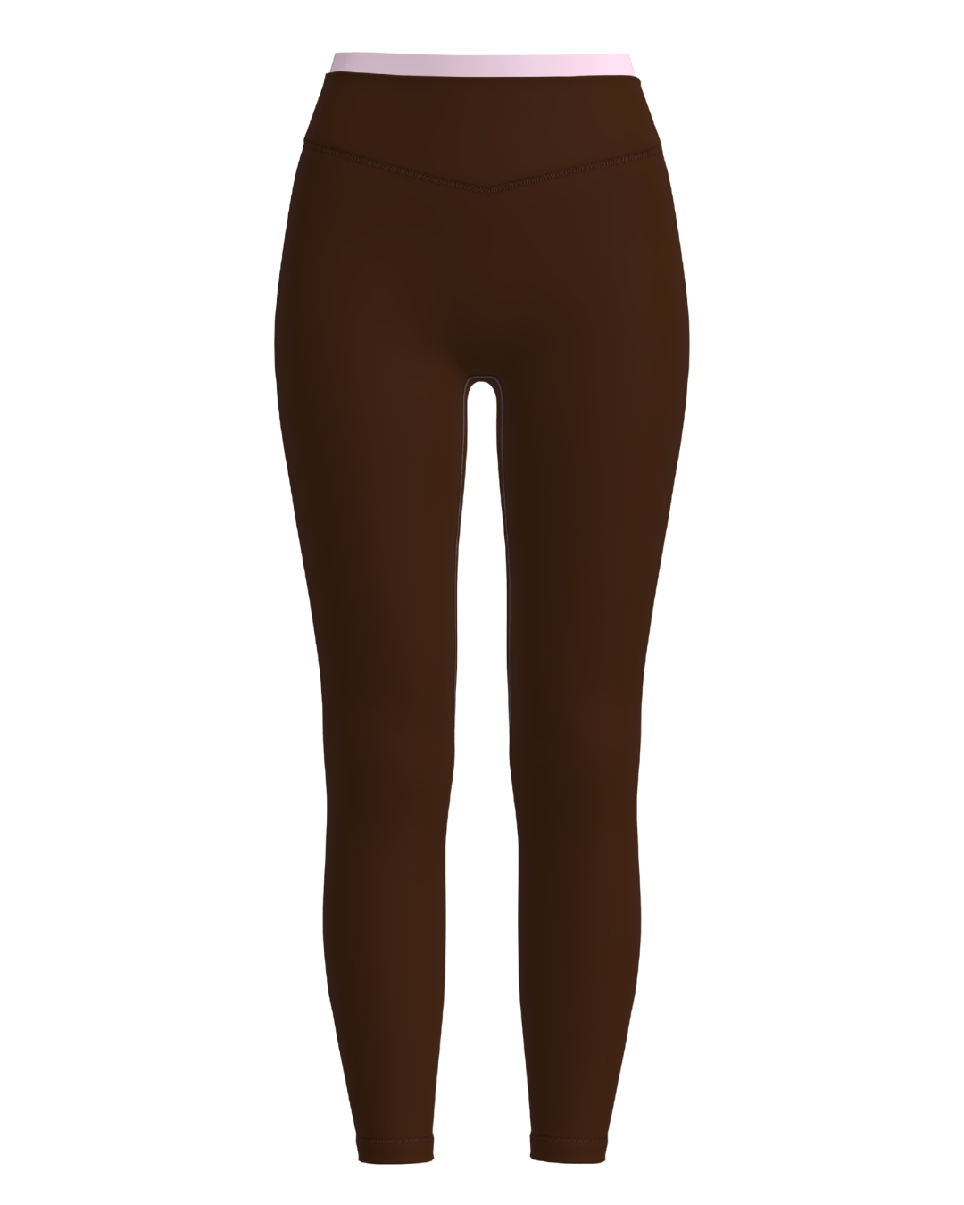 Layered Sculpt Pant - Mocha Brown & Soft Pink