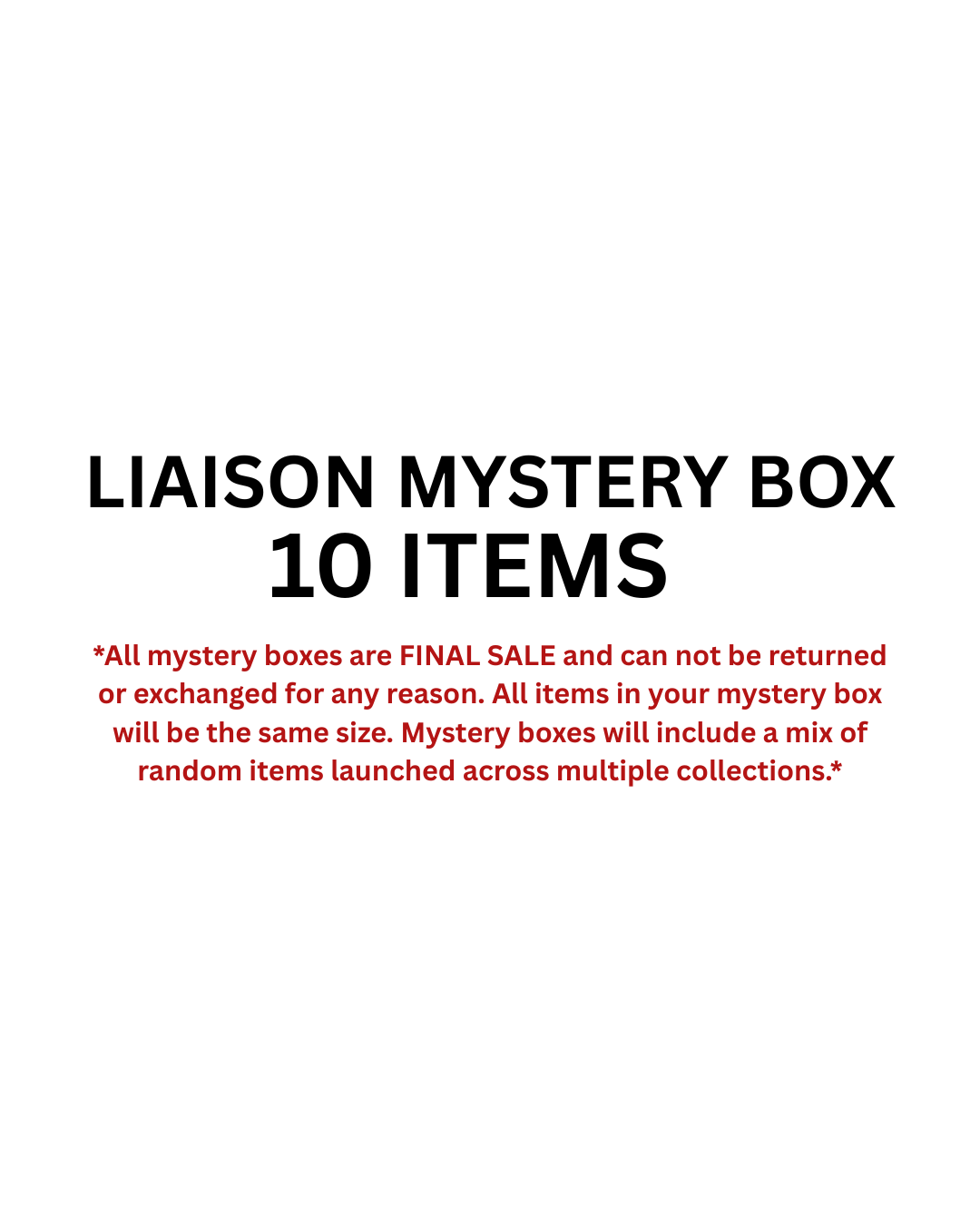 Liaison MYSTERY BOX - 10 ITEMS (final sale)
