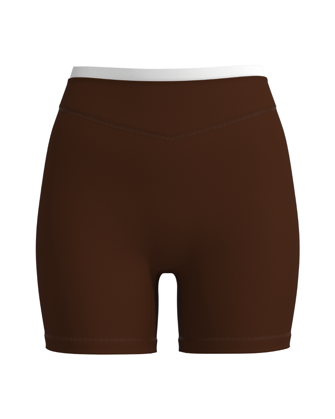Layered Sculpt Short - Mocha Brown & White