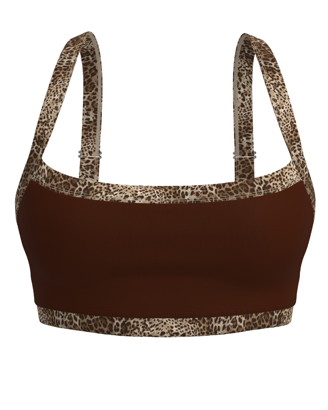 Contrast Bra - Mocha Brown & Wild Side
